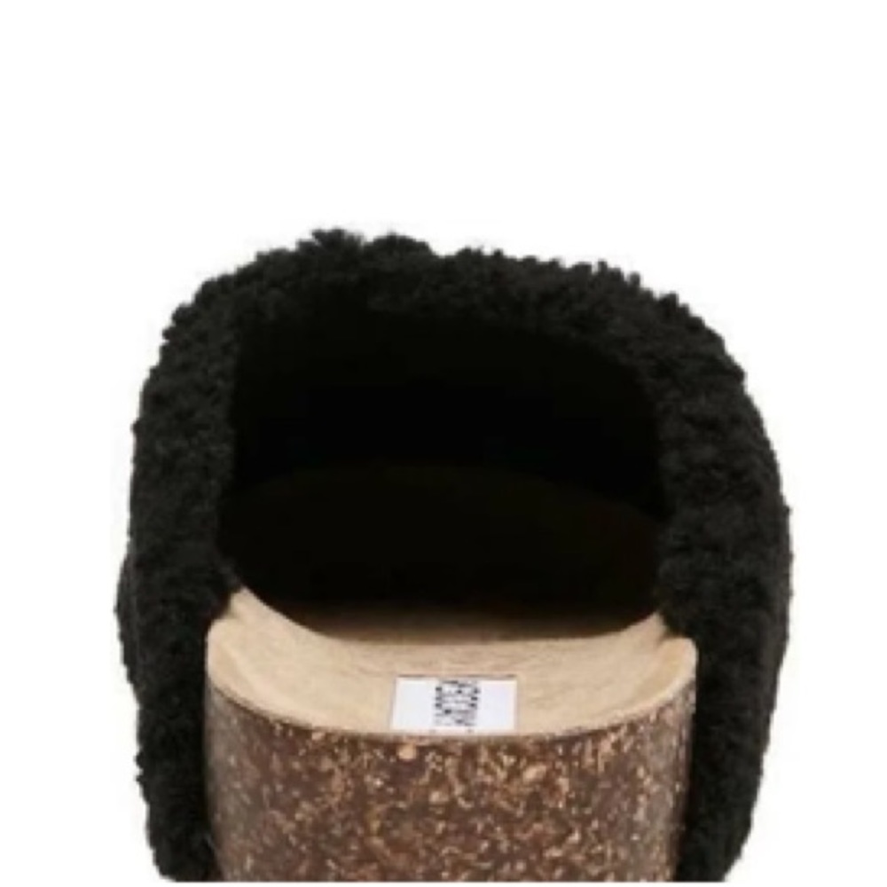 NWT Steve Madden Women’s Black Slip-On, Sherpa Mule, VESA ARCH Size 5. - Picture 3 of 11